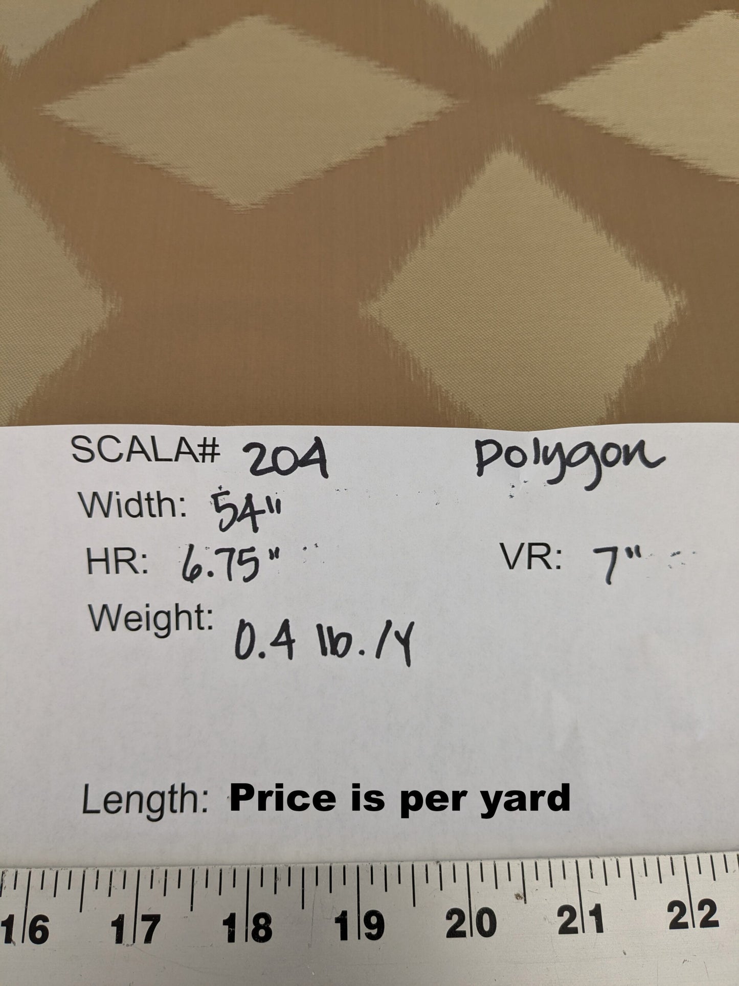 By yard Scalamandre Polygon Taupe Brown Silk Cotton Lattice Diamond Geometric MSRP USD260/y