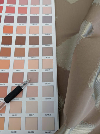 By yard Scalamandre Polygon Taupe Brown Silk Cotton Lattice Diamond Geometric MSRP USD260/y