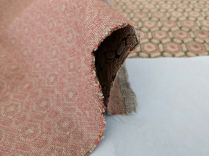 By yard Scalamandre Old World Weavers Manet Green Brown Beige Velvet Viscose Small Scales Geometric MSRP USD570/y