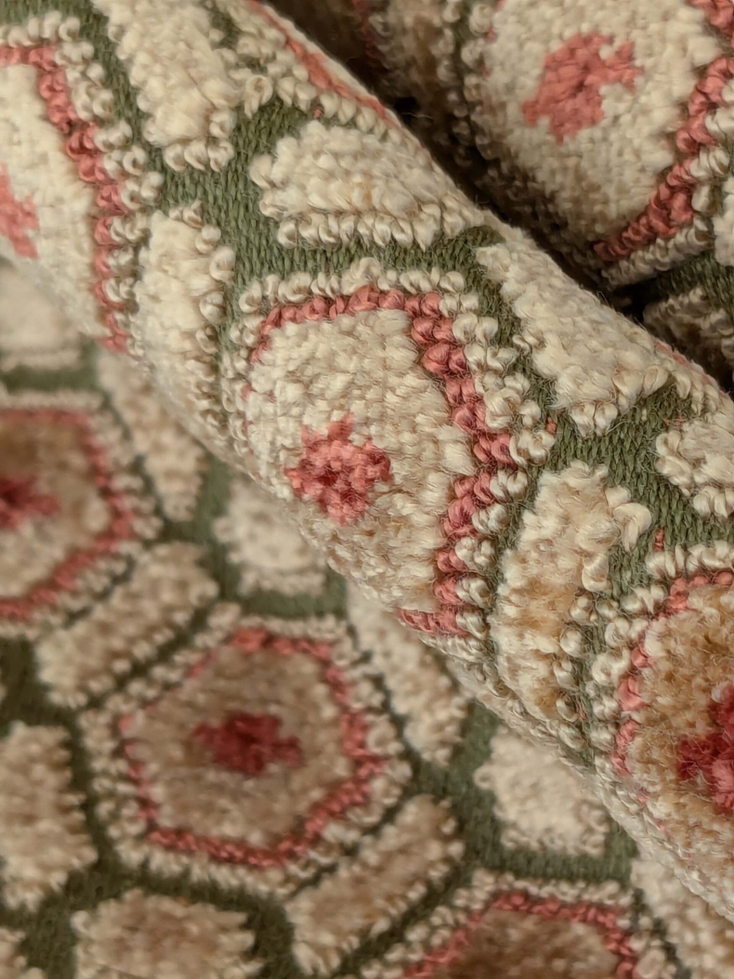 By yard Scalamandre Old World Weavers Manet Green Brown Beige Velvet Viscose Small Scales Geometric MSRP USD570/y