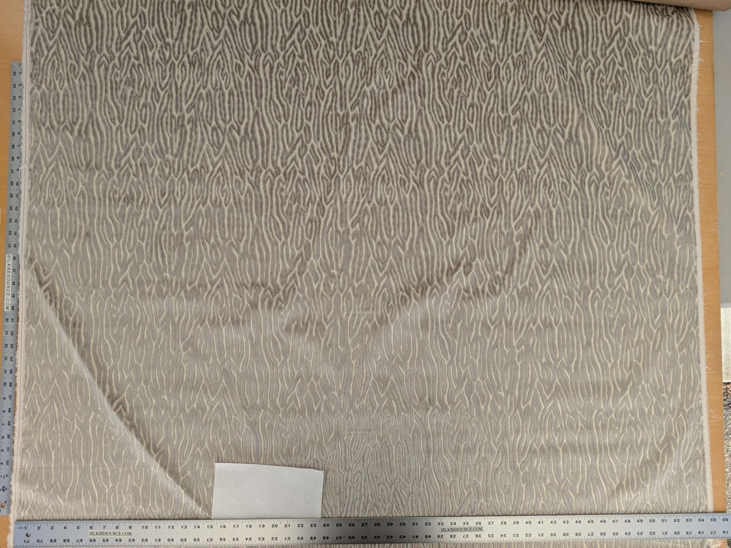 1.3yards Scalamandre Faux Bois Velvet Grey White Abstract Beige MSRP USD480/y