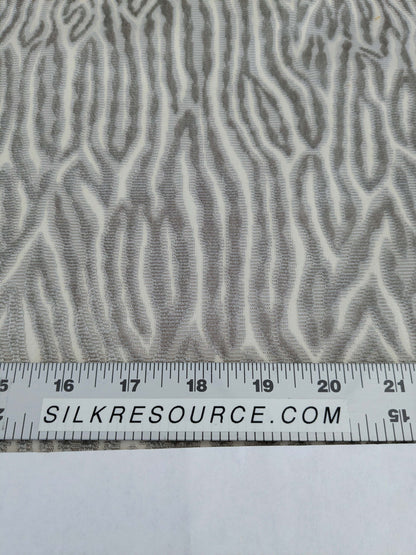1.3yards Scalamandre Faux Bois Velvet Grey White Abstract Beige MSRP USD480/y