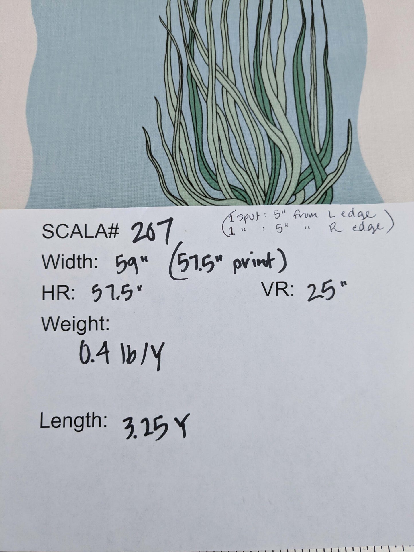 3.25yards Scalamandre Old World Weavers Teodor Sandberge Printed Fabric Turtle Stripe Blue White