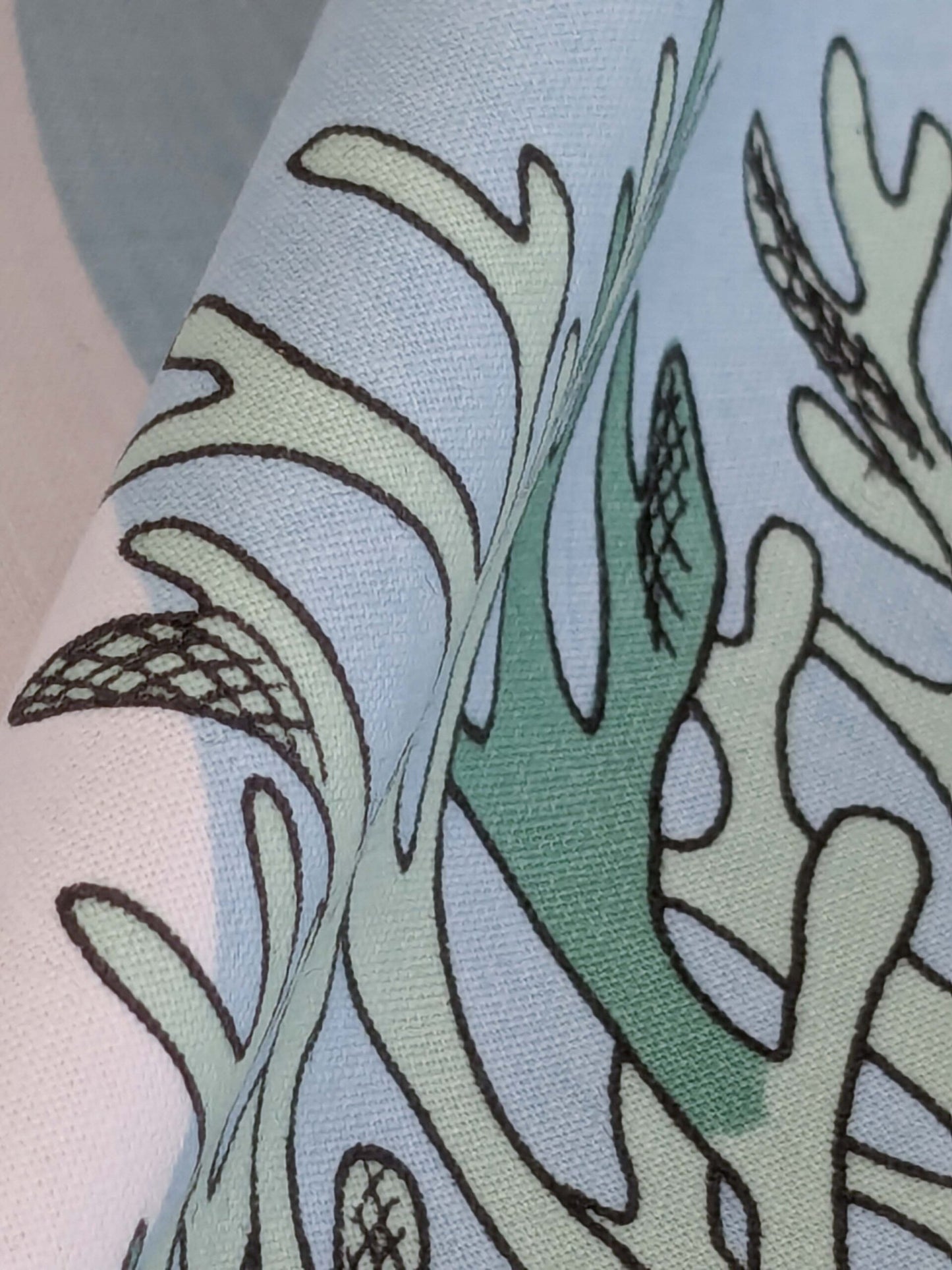 3.25yards Scalamandre Old World Weavers Teodor Sandberge Printed Fabric Turtle Stripe Blue White