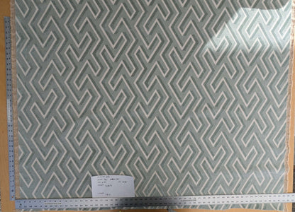 1.8yards Scalamandre Maze Velvet Sage Green White Lattice Geometric Cotton Linen MSRP USD 572/y