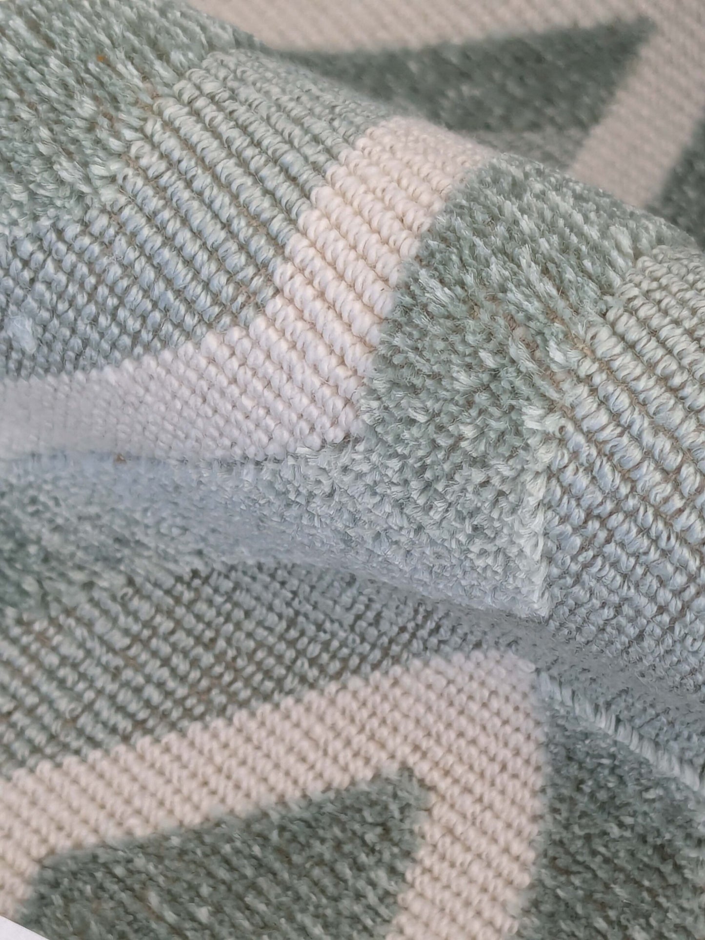 1.8yards Scalamandre Maze Velvet Sage Green White Lattice Geometric Cotton Linen MSRP USD 572/y