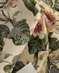 by yard Scalamandre Vintage-Inspired Passion flower Print Chintz Red Green Soft Beige Botanical Large Pattern