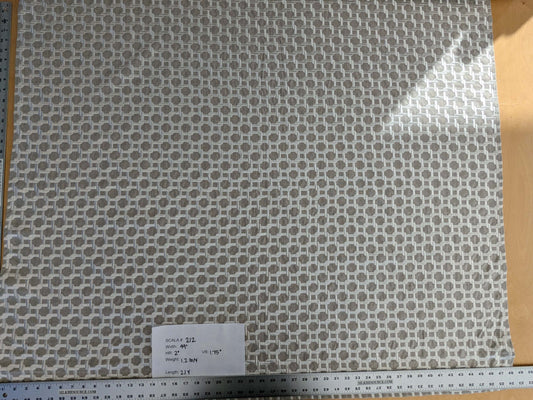 2.1yards Scalamandre Tapestry of Geometric Intricate Latticework Link of Life Design in Neutral Tones