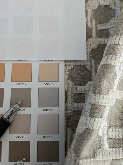 2.1yards Scalamandre Tapestry of Geometric Intricate Latticework Link of Life Design in Neutral Tones