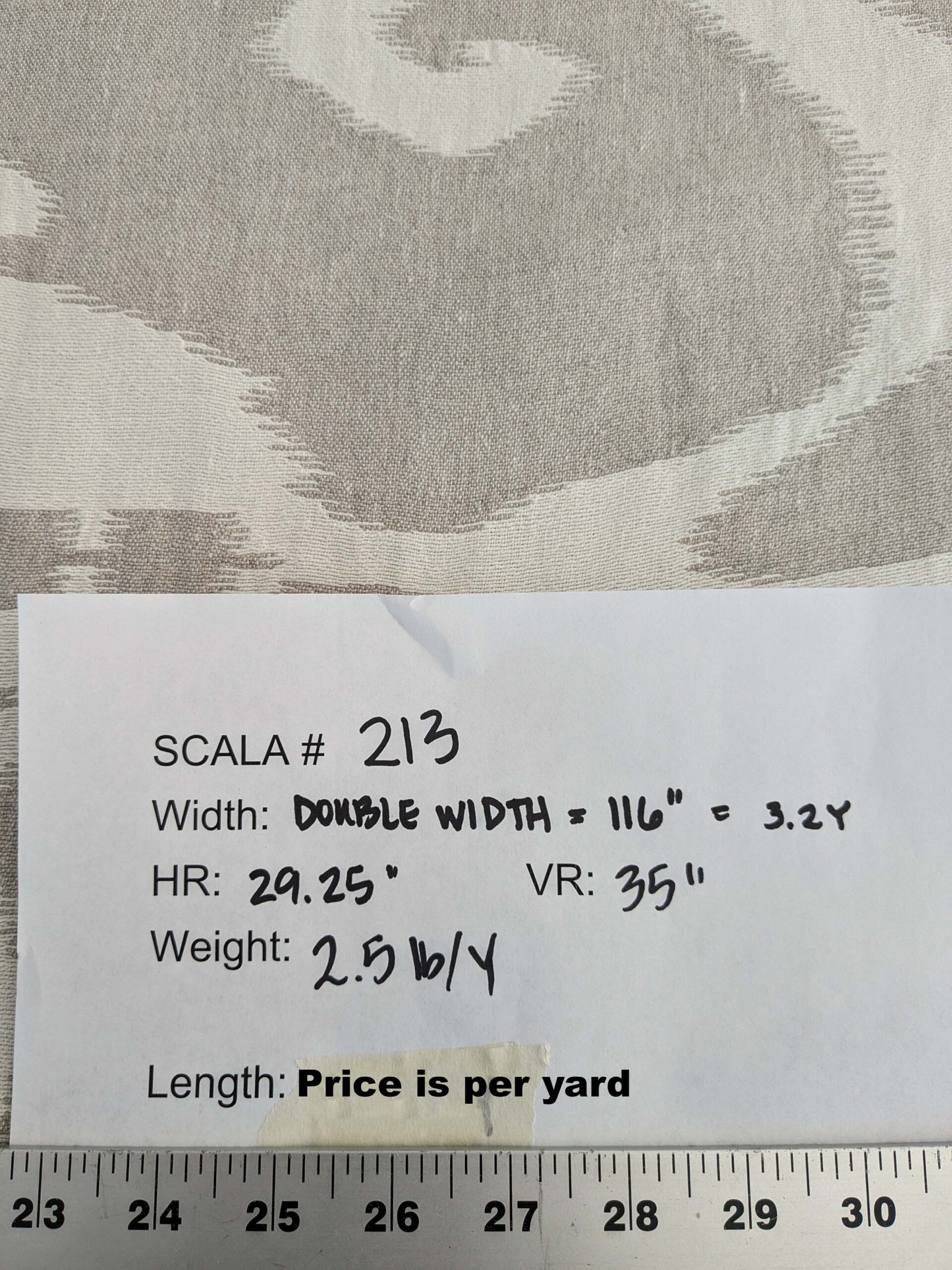 by yard Scalamandre Organic Textured Ikat Design Soft Neutrals Double Width