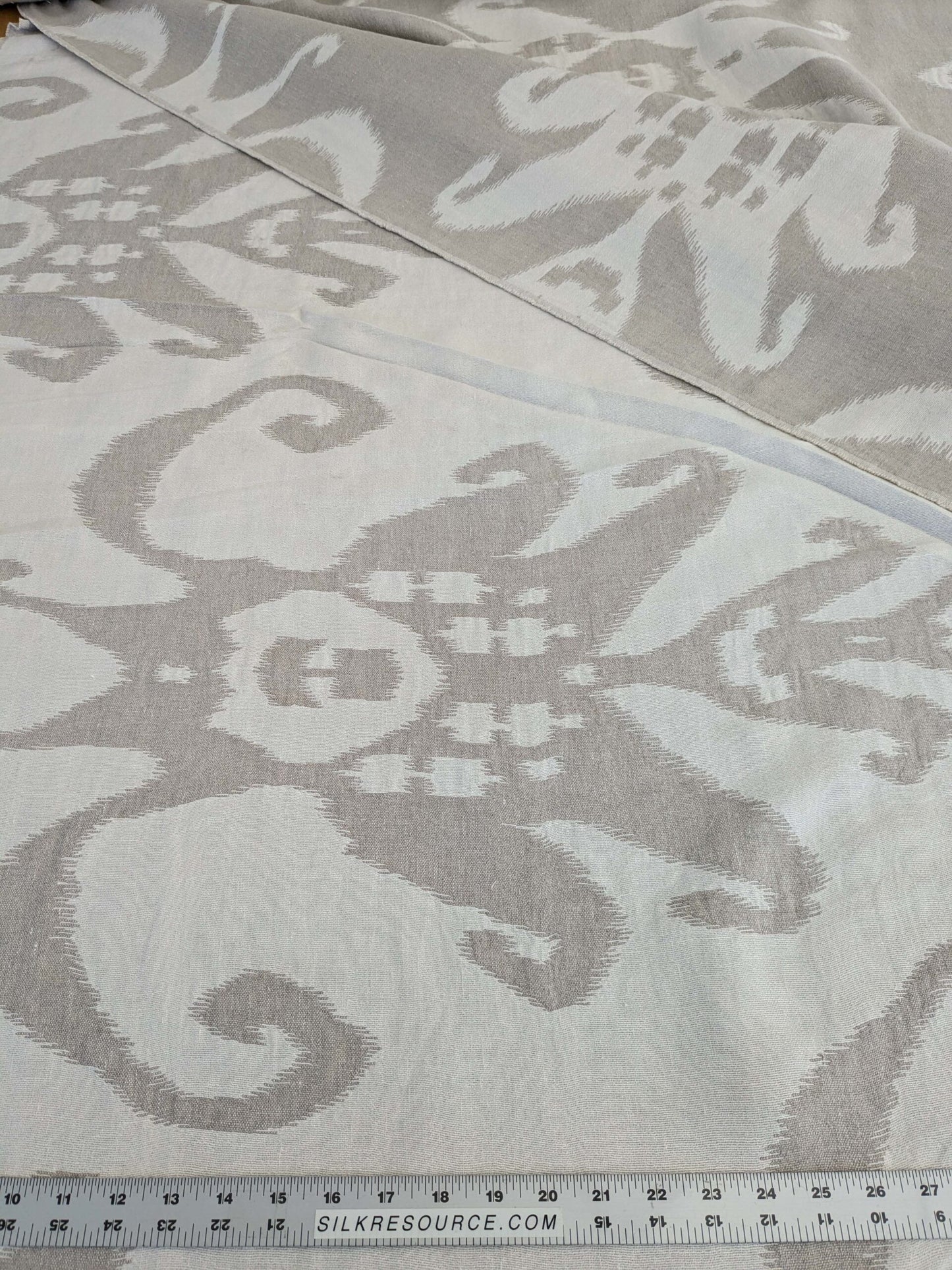 by yard Scalamandre Organic Textured Ikat Design Soft Neutrals Double Width