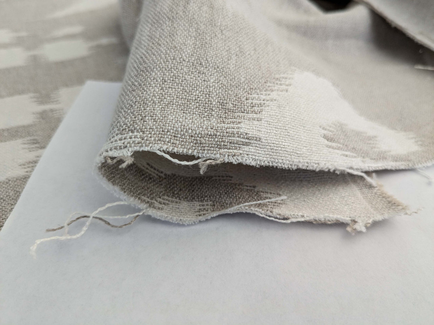 by yard Scalamandre Organic Textured Ikat Design Soft Neutrals Double Width