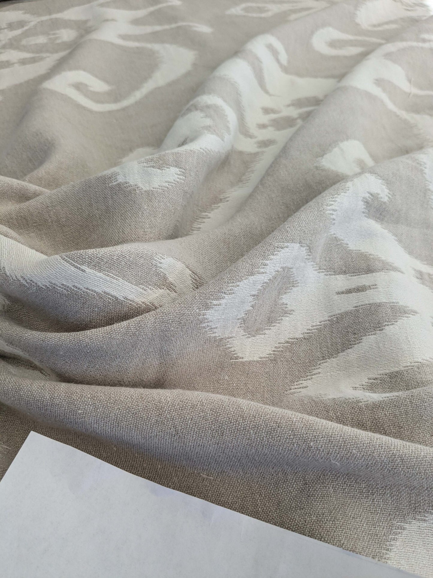 by yard Scalamandre Organic Textured Ikat Design Soft Neutrals Double Width