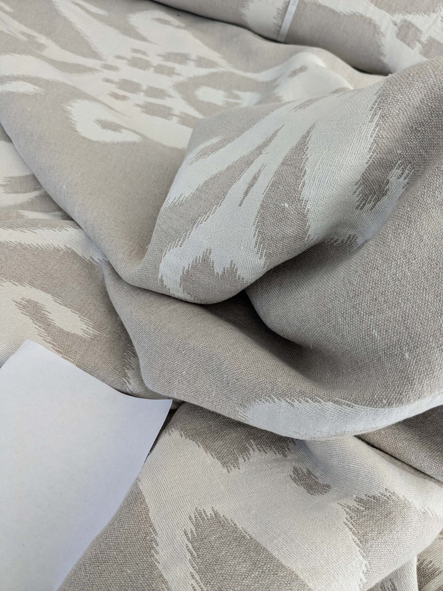 by yard Scalamandre Organic Textured Ikat Design Soft Neutrals Double Width