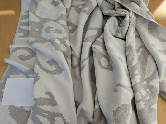 by yard Scalamandre Organic Textured Ikat Design Soft Neutrals Double Width