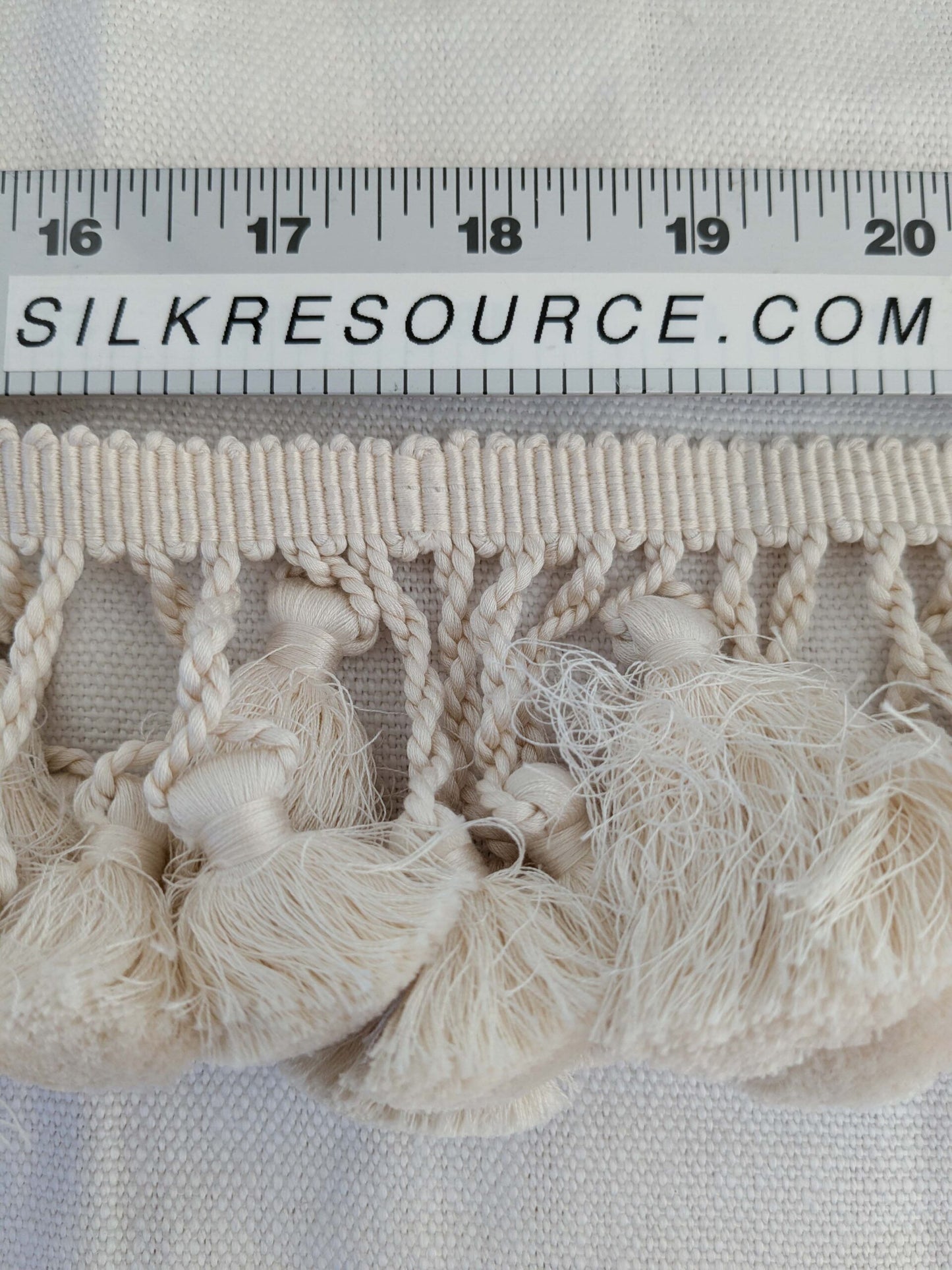 Scalamandre Tassel Fringe Trim White Ivory 2-Ev49