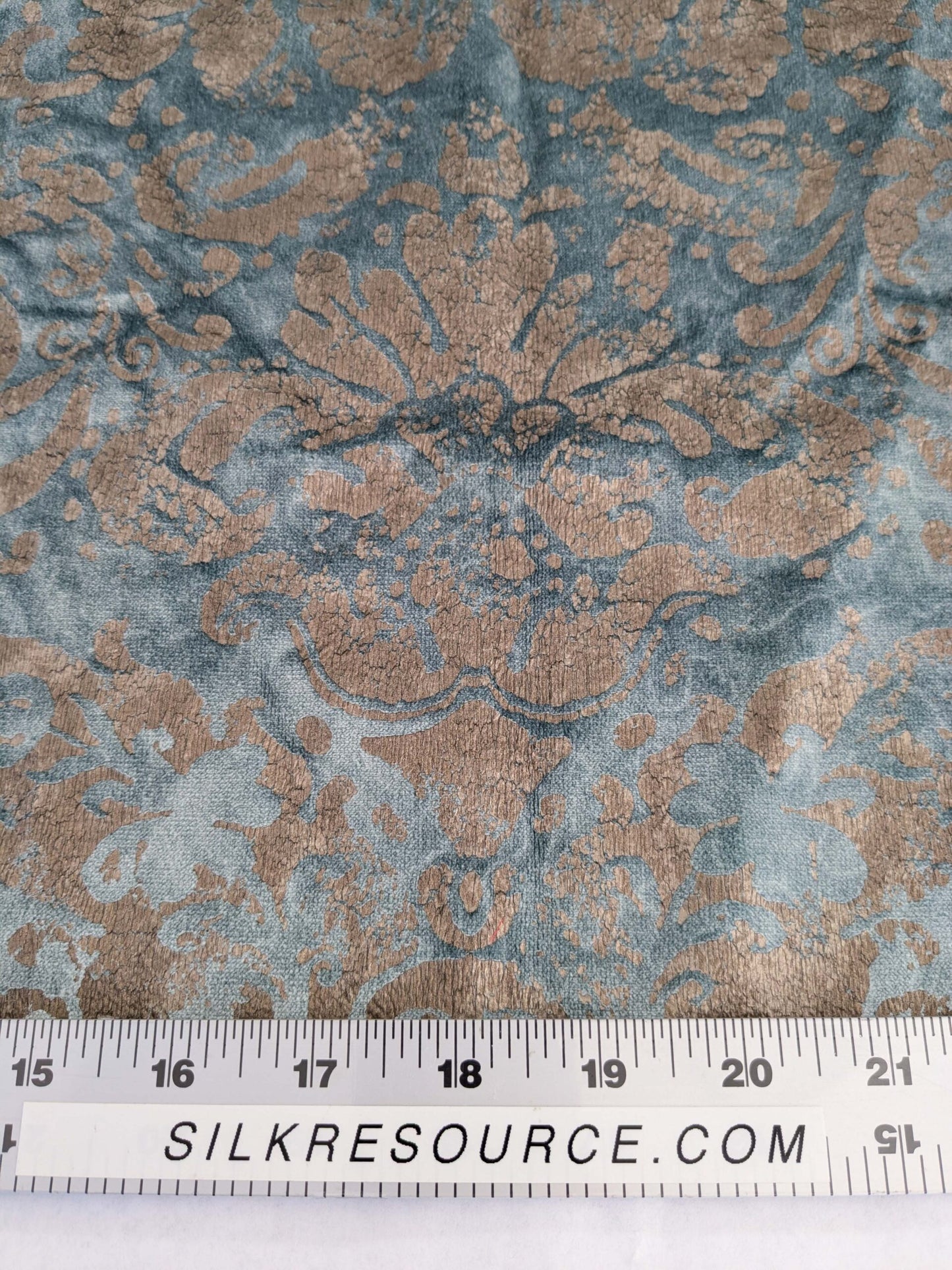 Scalamandre Palladio Velvet Damask Blue Gold Pillow Case Glittering MSRP$459  3-Ev49