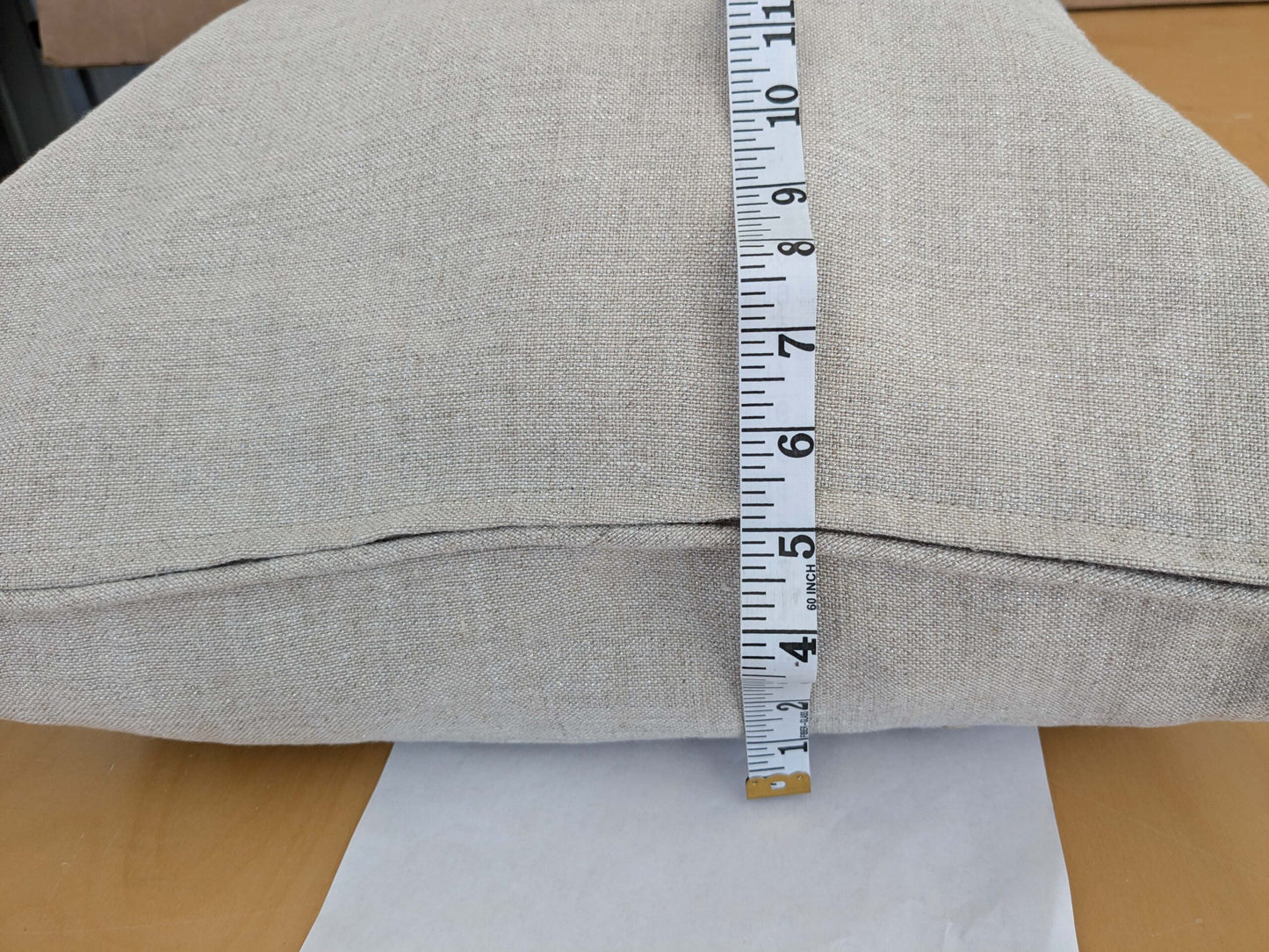 Scalamandre Pillow Case Square Solid Texture Beige  22x22 inches 4-EV49