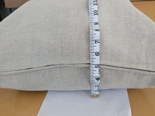 Scalamandre Pillow Case Square Solid Texture Beige  22x22 inches 4-EV49