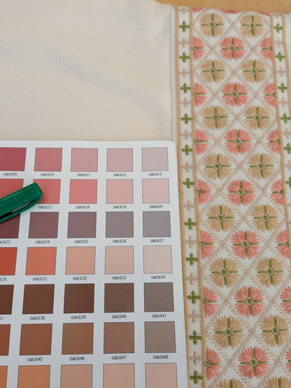 Scalamandre MET Pillow Case Square Elegant Floral Embroidery Cream White 15x22 inches 5-Ev49