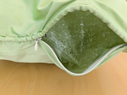 Scalamandre Pillow Case Square Solid Silk Green 19x19 inches 6-Ev49