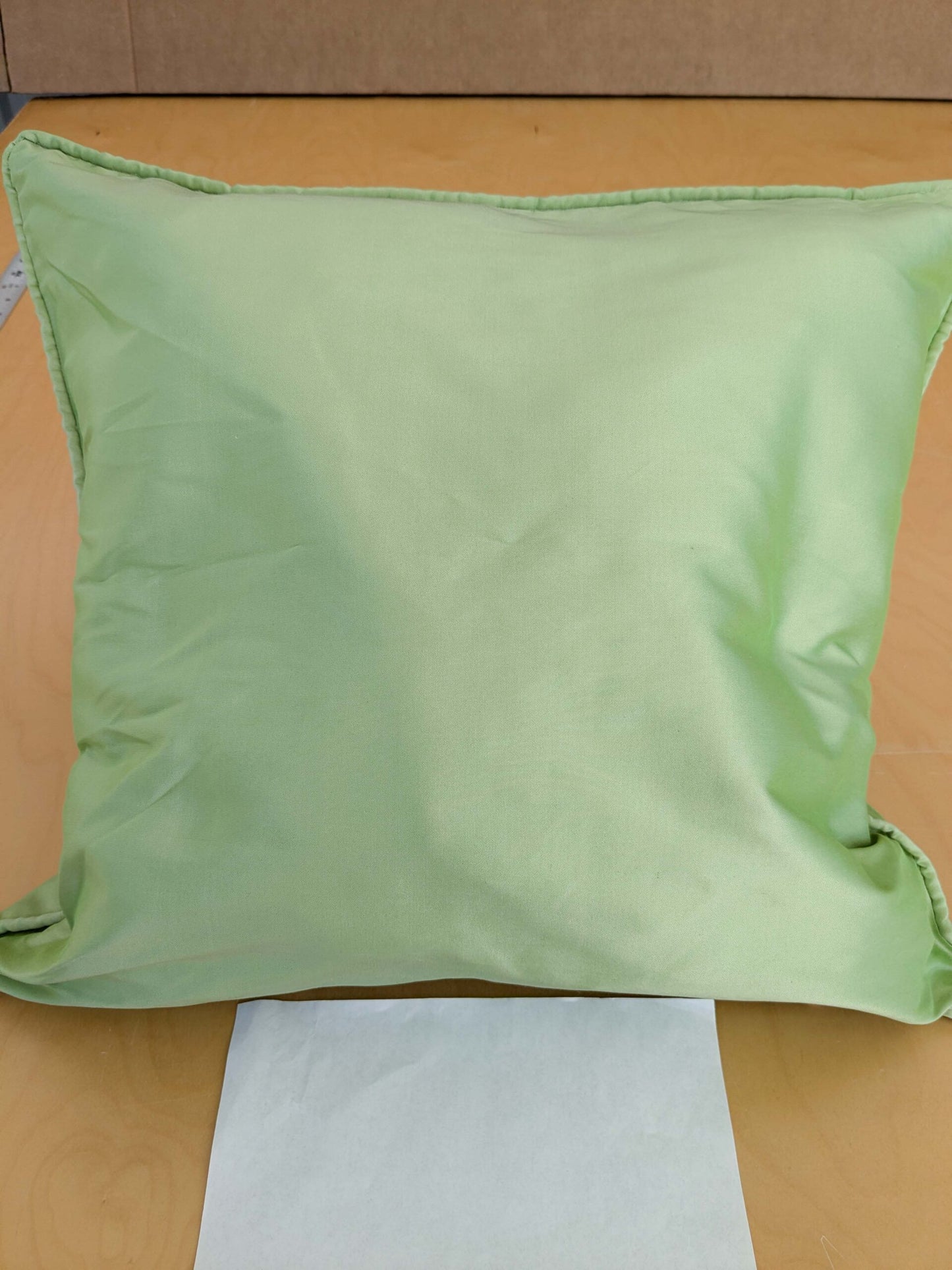 Scalamandre Pillow Case Square Solid Silk Green 19x19 inches 6-Ev49