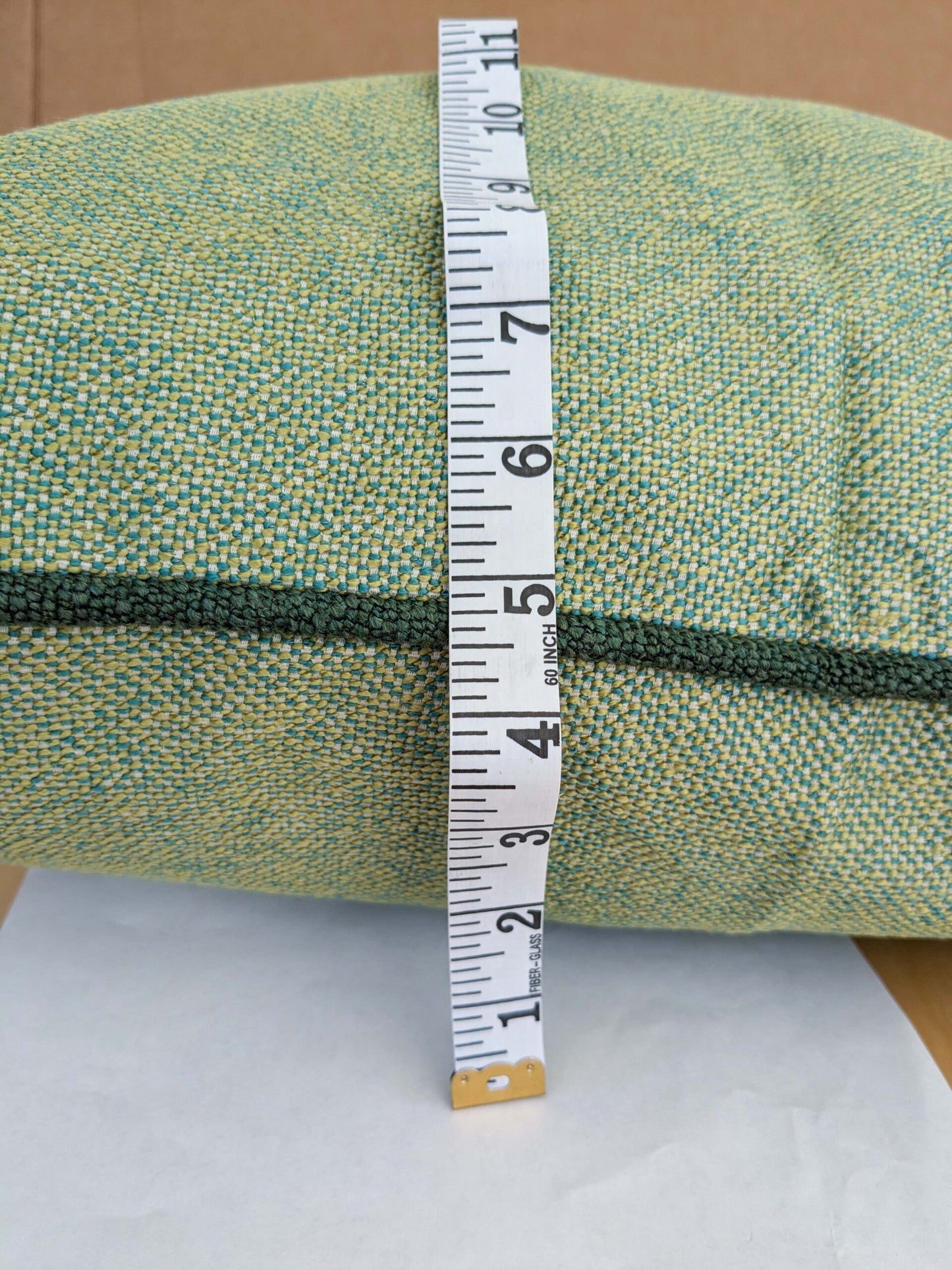 Scalamandre Pillow Case Square Green Small Scale Texture Solid 22"x21" inches 8-Ev49