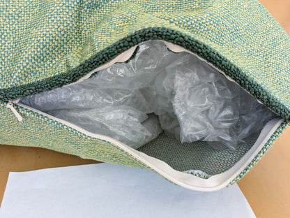 Scalamandre Pillow Case Square Green Small Scale Texture Solid 22"x21" inches 8-Ev49