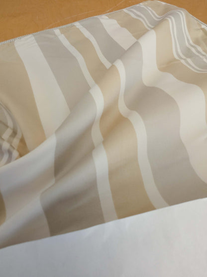 Scalamandre Pillow Case Square Stripe Beige Brown 19"x21" inches 9-Ev49