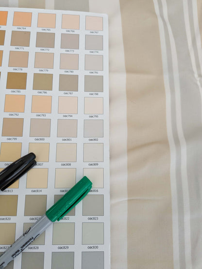 Scalamandre Pillow Case Square Stripe Beige Brown 19"x21" inches 9-Ev49