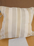 Scalamandre Pillow Case Square Stripe Beige Brown 19"x21" inches 9-Ev49