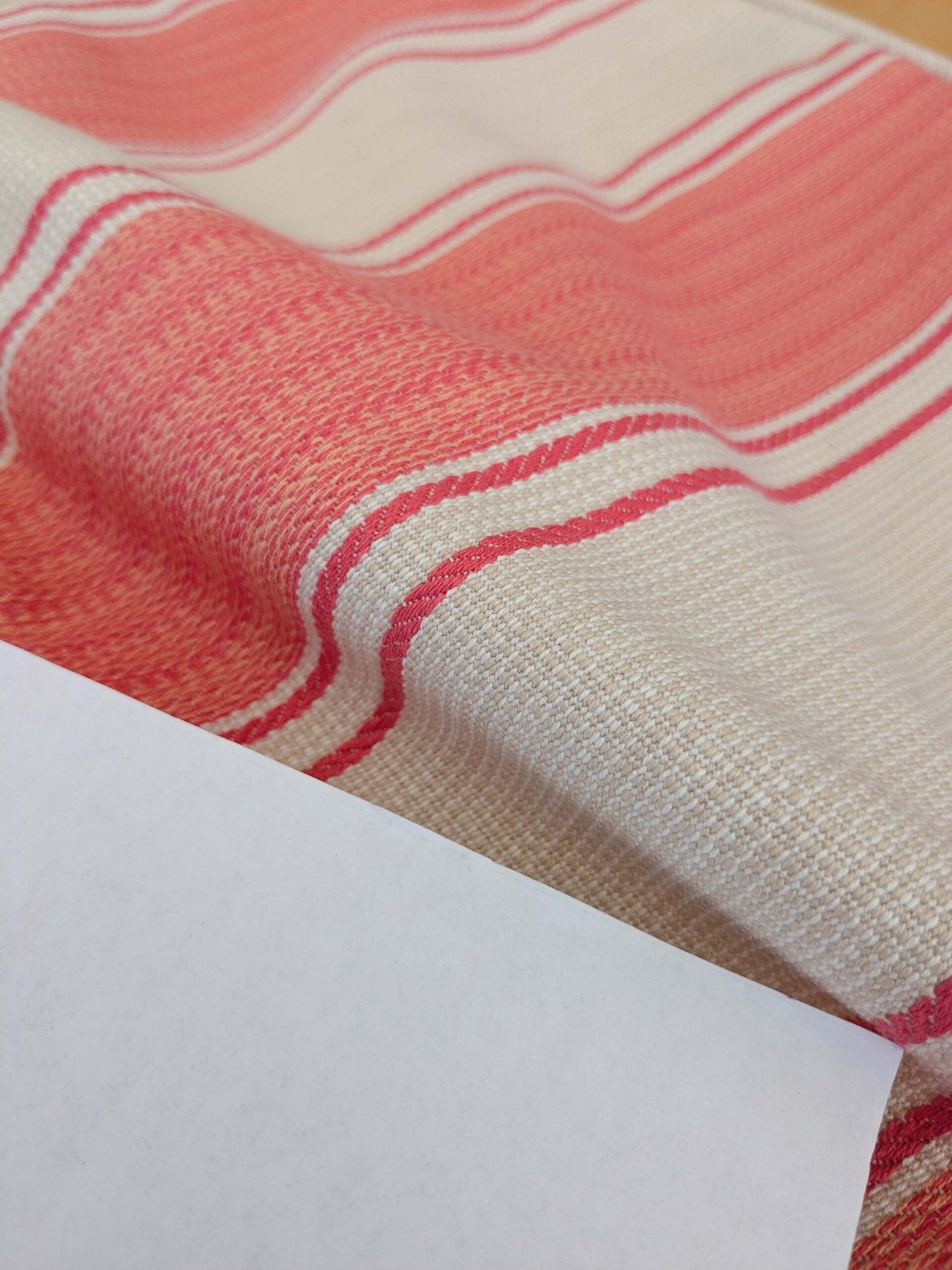 Scalamandre Pillow Case Square Stripe Beige Cream White 14"x22" inches 10-Ev49