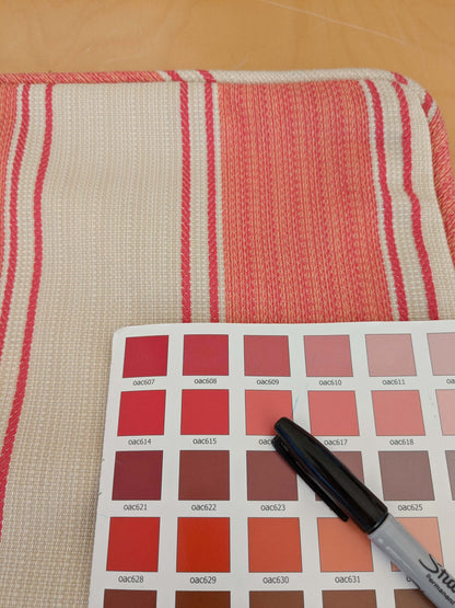 Scalamandre Pillow Case Square Stripe Beige Cream White 14"x22" inches 10-Ev49