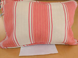 Scalamandre Pillow Case Square Stripe Beige Cream White 14"x22" inches 10-Ev49