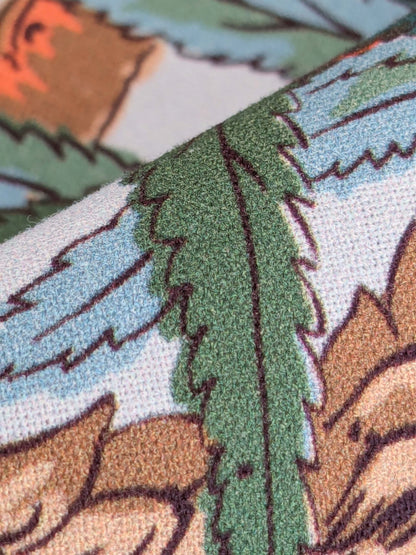 Scalamandre Pillow Case Square Cinque Terra Cotton Light Blue Birds Floral 21"x21" inches 11-Ev49