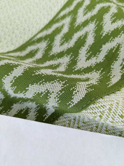 Scalamandre Pillow Case Square Seychellies Tape Palm Green Solid Ikat 23"x24" inches 12-Ev49