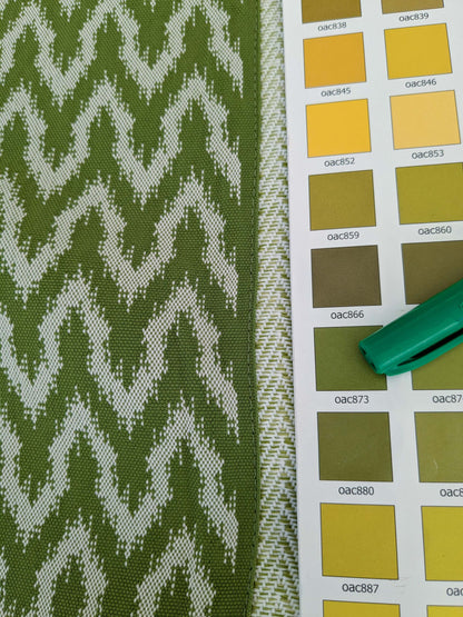 Scalamandre Pillow Case Square Seychellies Tape Palm Green Solid Ikat 23"x24" inches 12-Ev49