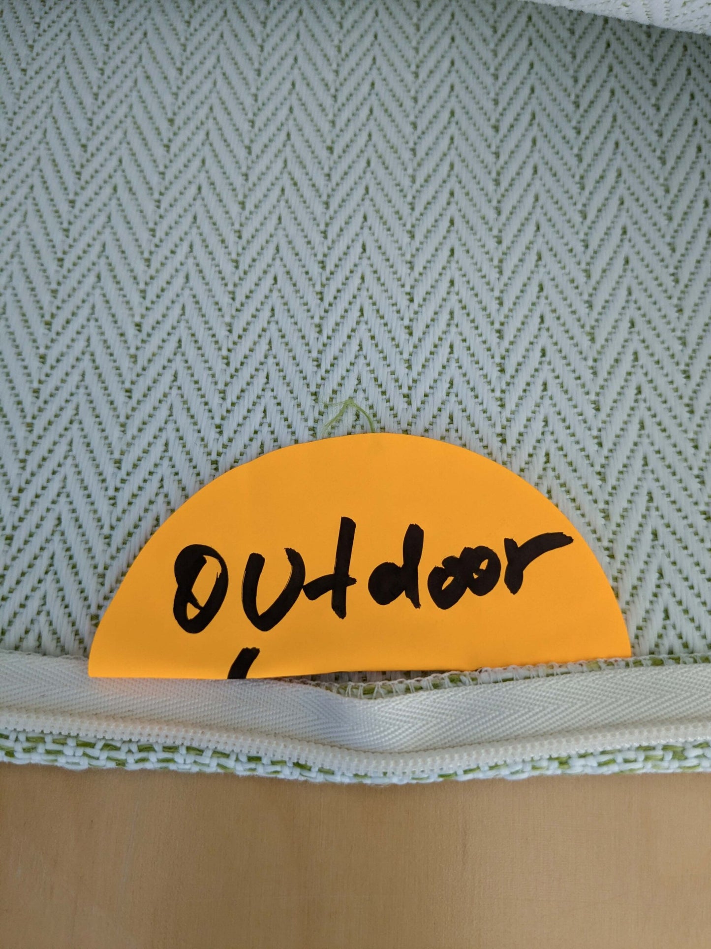 Scalamandre Pillow Case Square Seychellies Tape Palm Green Solid Ikat 23"x24" inches 12-Ev49