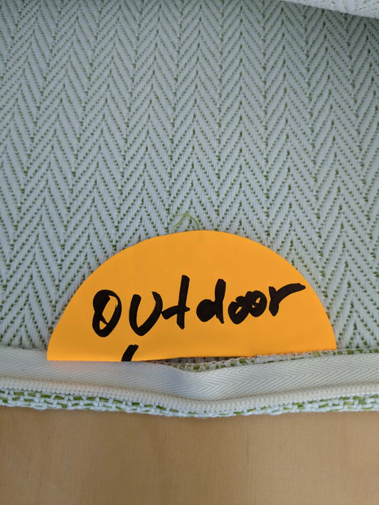 Scalamandre Pillow Case Square Seychellies Tape Palm Green Solid Ikat 23"x24" inches 12-Ev49