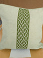 Scalamandre Pillow Case Square Seychellies Tape Palm Green Solid Ikat 23"x24" inches 12-Ev49