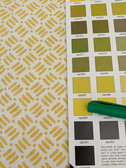 Scalamandre Pillow Case Square Geometric Basketweave Print Fabric Dash &amp; Dot Print 16"x20" inches 13-Ev49