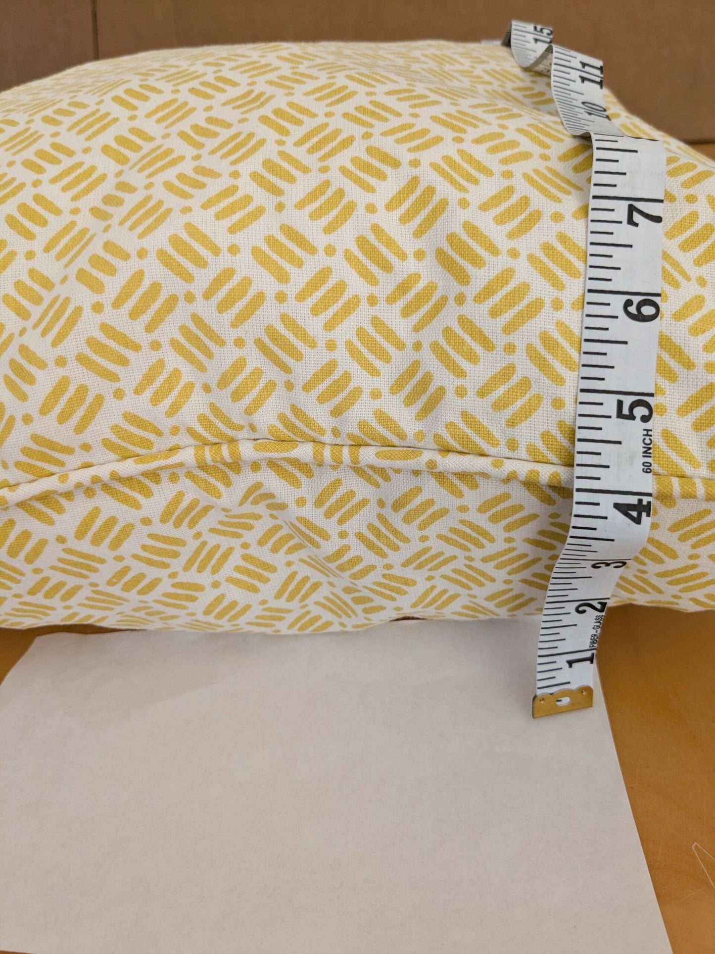 Scalamandre Pillow Case Square Geometric Basketweave Print Fabric Dash &amp; Dot Print 16"x20" inches 13-Ev49