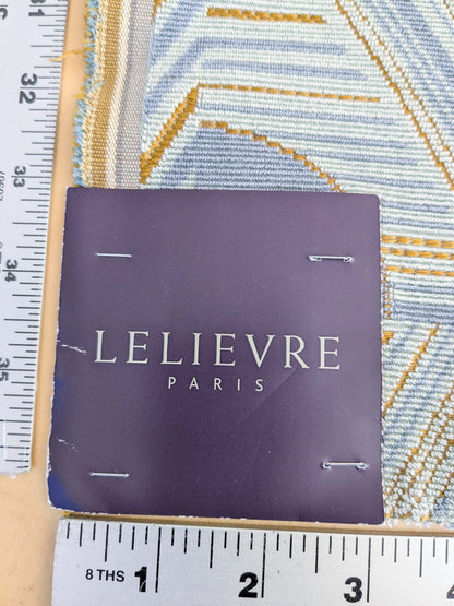 1.1 yds x 55"w  Scalamandre Lelievre Paris kasai Aqua Blue Geometric Abstract Graphic 14-Ev49