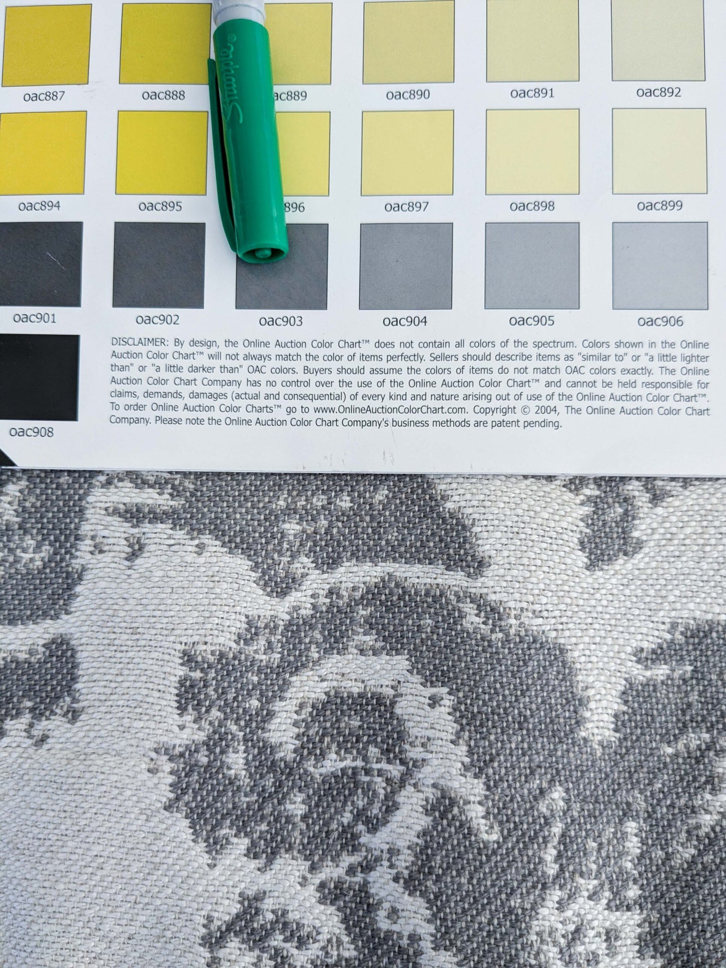 2.4y x 53"w Scalamandre Archivo Reversible Cement Grey White Linen Wool Large Jacquard MSRP USD556/y 15-Ev49