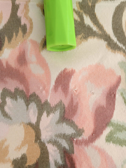 2.4y x 51"w Scalamandre Lelievre Paris Versailles Multi on Creme Warp Silk Floral Print Historic MSRP US 1200+  16-Ev49