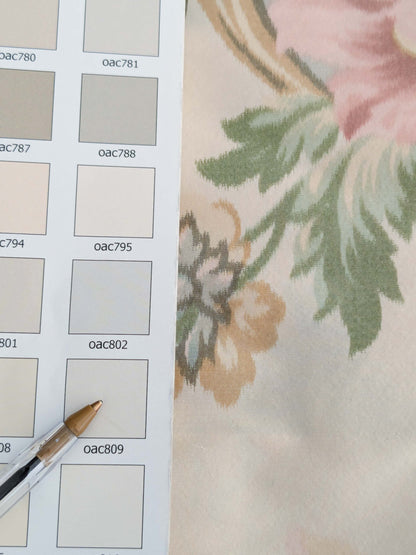 2.4y x 51"w Scalamandre Lelievre Paris Versailles Multi on Creme Warp Silk Floral Print Historic MSRP US 1200+  16-Ev49