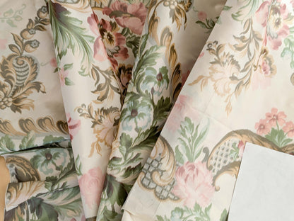 2.4y x 51"w Scalamandre Lelievre Paris Versailles Multi on Creme Warp Silk Floral Print Historic MSRP US 1200+  16-Ev49