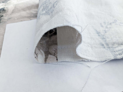 1.2y x 53"w  Scalamandre Jean Paul Gaultier Lelievre Paris Vagabond Graphite Linen Botanical Foliage Scenic Print Black White MSRP USD 500+/yard 17-Ev49