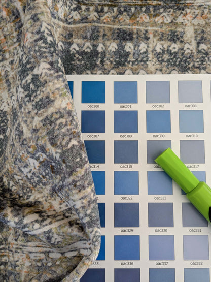 1.4y x 54"w Scalamandre Old World Weavers Travertine Grotto Deep Blue Velvet Abstract Cotton MSRP USD256/y 20-Ev49