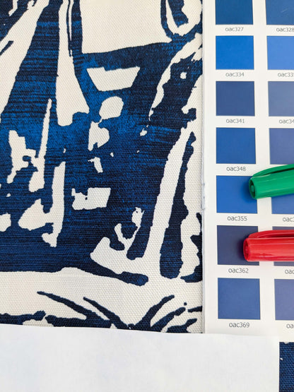 1.2y x 66"w Scalamandre Summer Palace Porcelain Blue White Chinoiserie Scenic Toile MSRP USD 262/y 22-Ev49